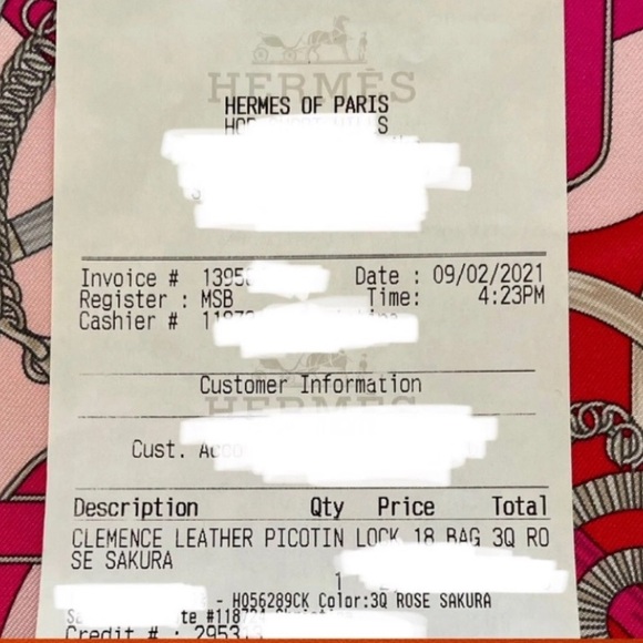 Hermes Picotin 18, Rose Sakura, Clemence Leather, PHW - NWT, full set rare color - Picture 17 of 17